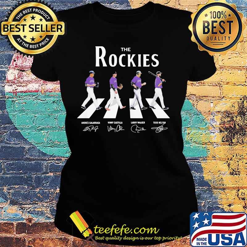 The colorado rockies baseball abbey road signatures s Ladies tee The colorado rockies baseball abbey road signatures s Ladies tee
