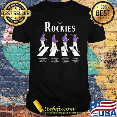 The colorado rockies baseball abbey road signatures shirt