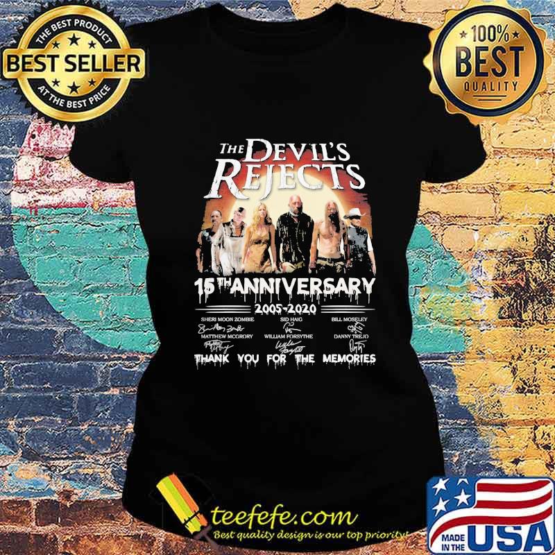 The devil's rejects 15th anniversary 2005 2020 thank you for the memories signatures s Ladies tee The devil's rejects 15th anniversary 2005 2020 thank you for the memories signatures s Ladies tee