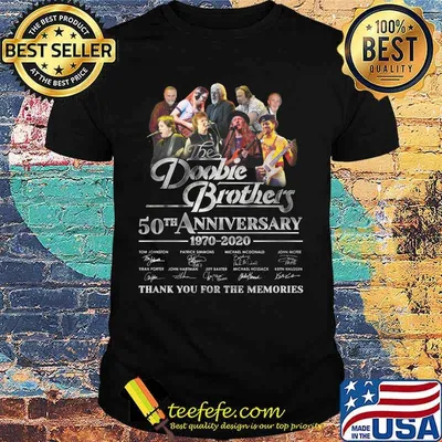 The doobie brothers 50th anniversary 1970 2020 thank you for the memories signatures shirt