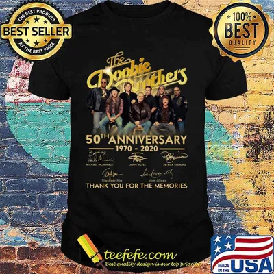 The doobie brothers 50th anniversary 1970 2020 thank you for the memories signatures shirt