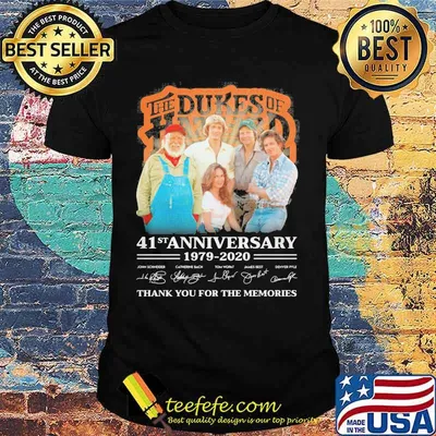 The dukes of hazzard 41st anniversary 1979 2020 thank you for the memories signatures shirt
