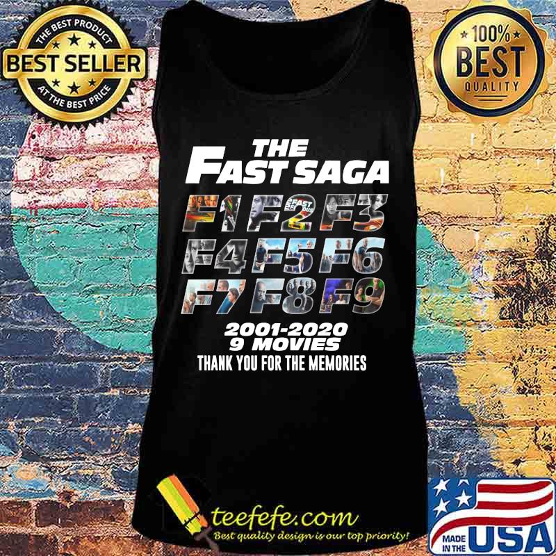 The fast saga 2001 2020 9 movies thank you for the memories s Tank top The fast saga 2001 2020 9 movies thank you for the memories s Tank top