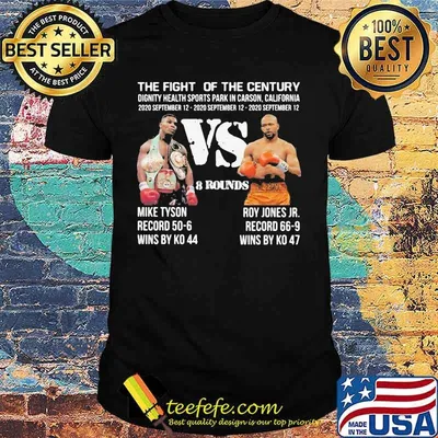 The fight of the century dignity health sports park in carson california mike vs tyson roy jones jr shirt