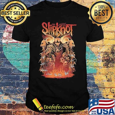 The goat slipknot band members signatures shirt