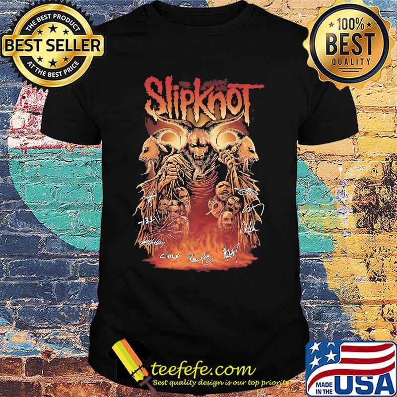 The goat slipknot band members signatures shirt