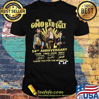 The good the bad and the ugly 54th anniversary 1966 2020 thank you for the memories signatures shirt