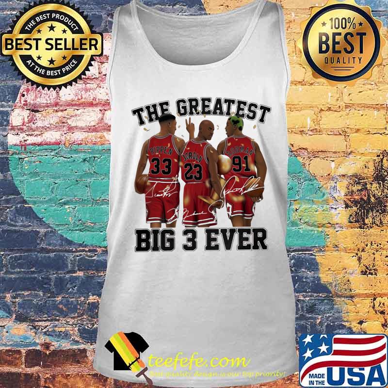 The greatest big 3 ever pippen jordan rodman chicago bulls signatures s Tank top The greatest big 3 ever pippen jordan rodman chicago bulls signatures s Tank top