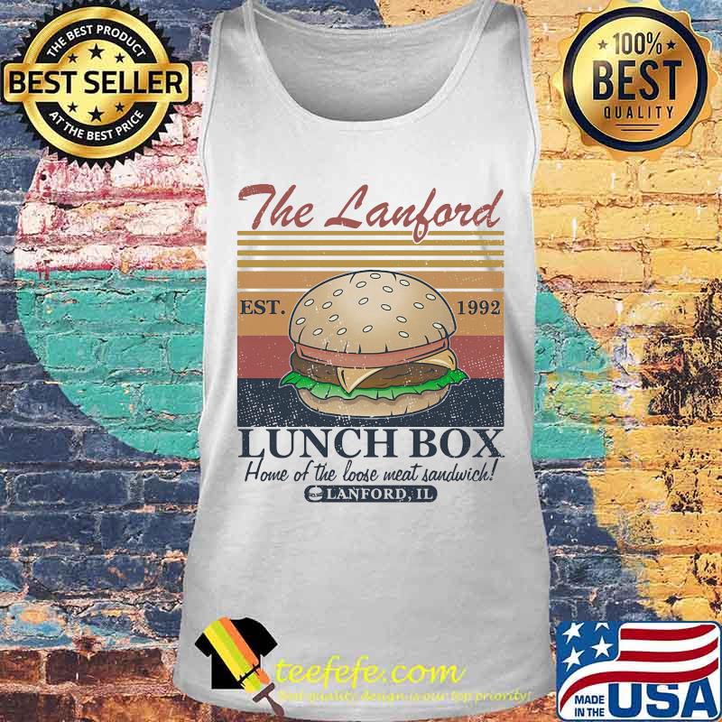 The lanford est 1992 lunch box home of the loose meat sandwich lanford il vintage retro s Tank top The lanford est 1992 lunch box home of the loose meat sandwich lanford il vintage retro s Tank top