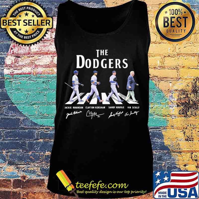 The los angeles dodgers baseball crossing the line signatures s Tank top The los angeles dodgers baseball crossing the line signatures s Tank top
