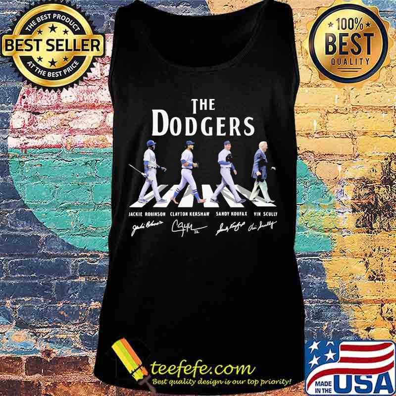The los angeles dodgers baseball crossing the line signatures s Tank top The los angeles dodgers baseball crossing the line signatures s Tank top
