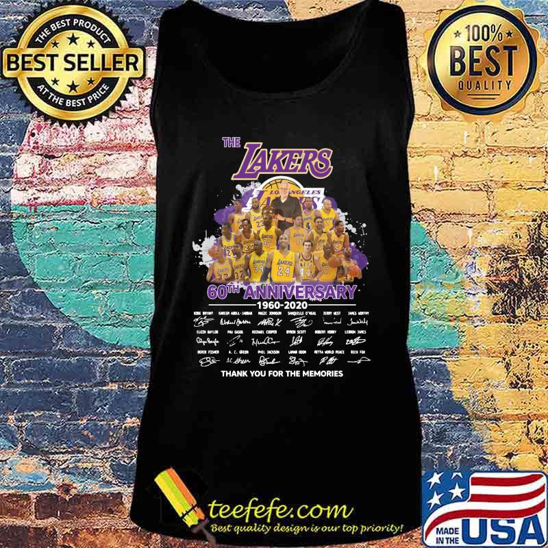 The los angles lakers 60th anniversary 1960 2020 thank you for the memories signatures s Tank top The los angles lakers 60th anniversary 1960 2020 thank you for the memories signatures s Tank top