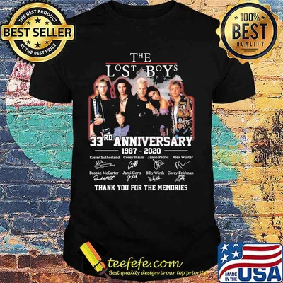 The lost boys 33rd anniversary 1987 2020 thank you for the memories signatures shirt