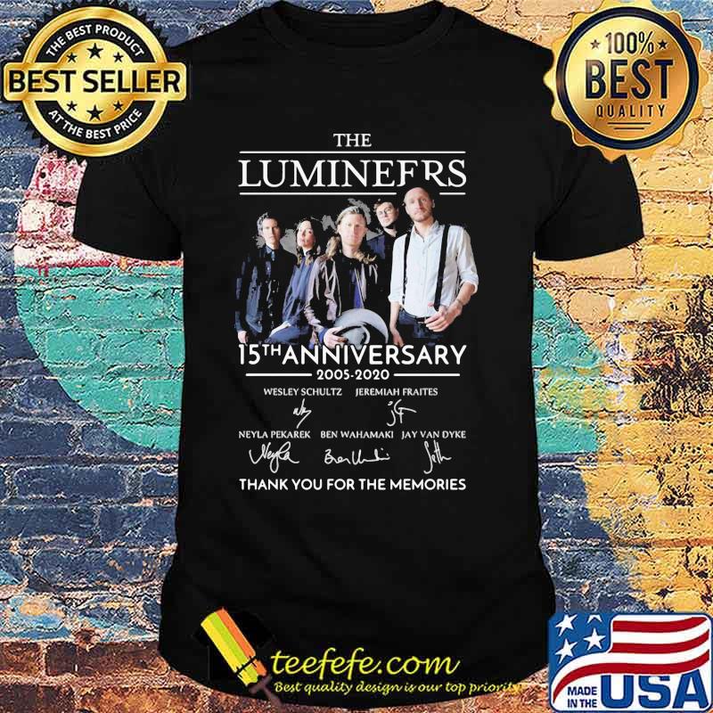 The lumineers 15th anniversary 2005 2020 thank you for the memories signatures shirt The lumineers 15th anniversary 2005 2020 thank you for the memories signatures shirt