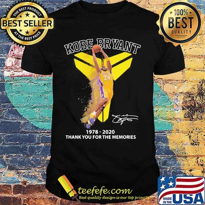The mamba kobe bryant 1978 2020 thank you for the memories signatures shirt
