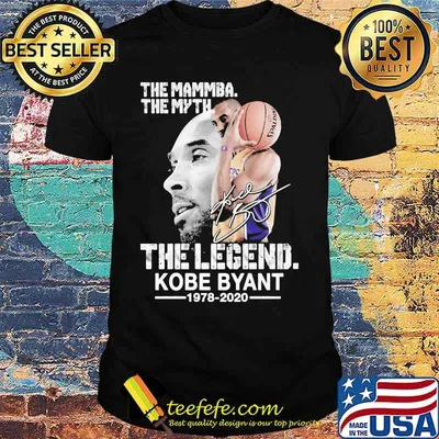 The mamba the myth the legend kobe bryant 1978 2020 signature shirt