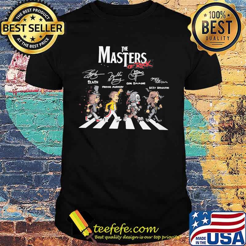 The masters of rock crossing the line signatures shirt