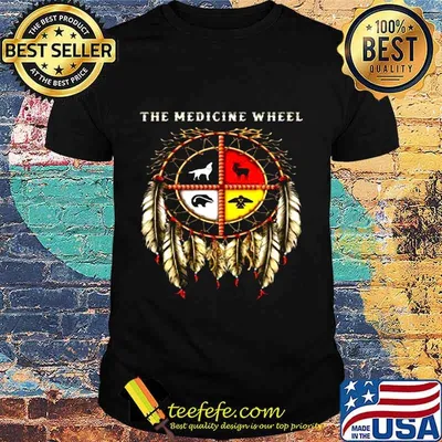 The medicine wheel animals native shirt