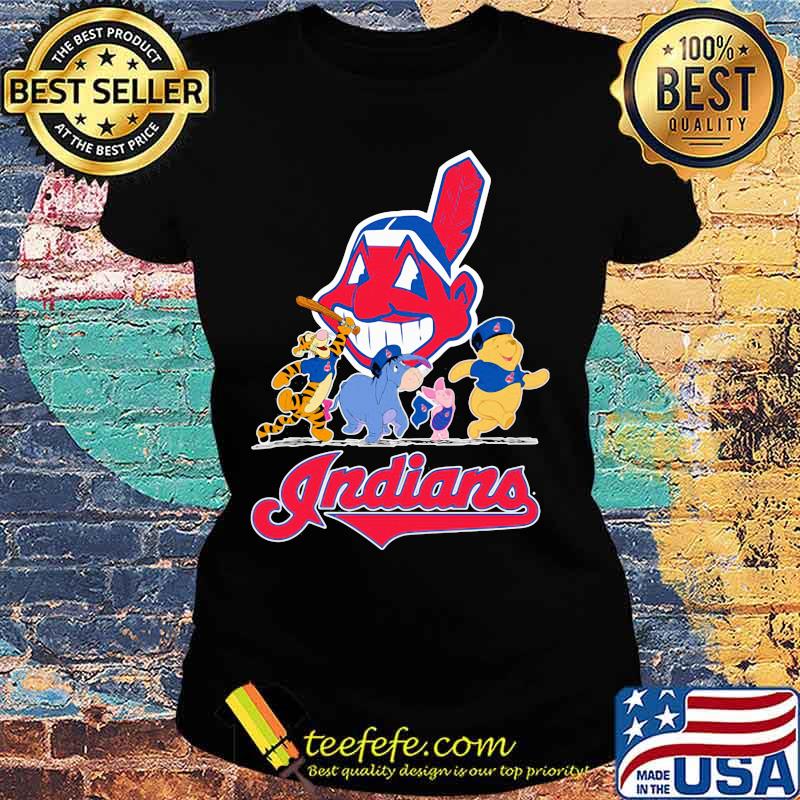 The mini adventures of winnie the pooh cleveland indians s Ladies tee The mini adventures of winnie the pooh cleveland indians s Ladies tee