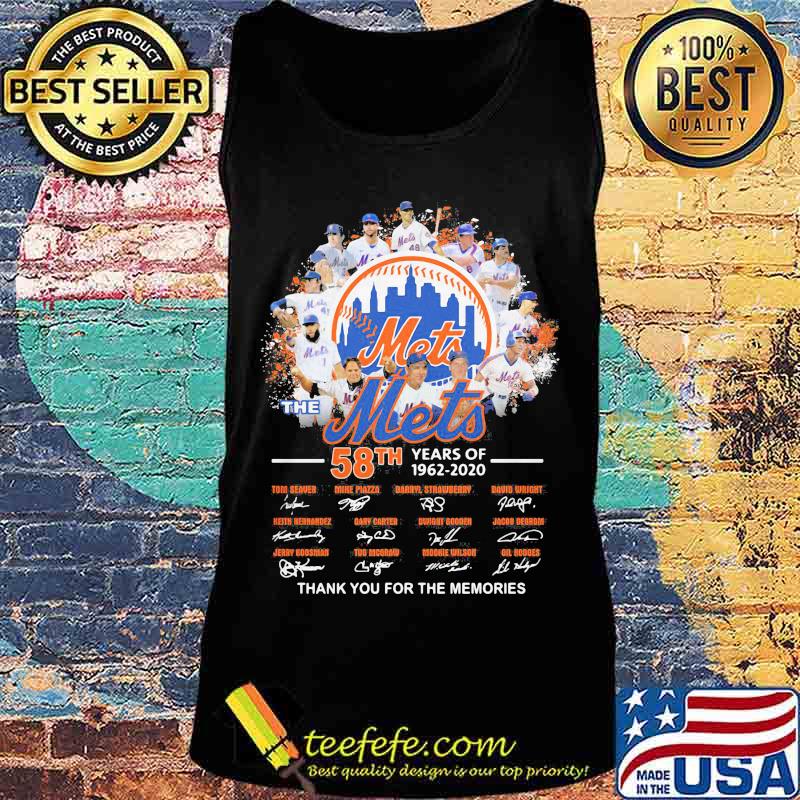 The new york mets 58th years of 1962 2020 thank you for the memories signatures s Tank top The new york mets 58th years of 1962 2020 thank you for the memories signatures s Tank top