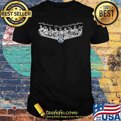 The new york yankees baseball team players signatures shirt