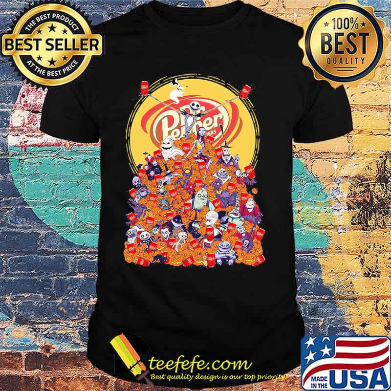 The nightmare cartoon characters dr pepper logo pumpkins shirt The nightmare cartoon characters dr pepper logo pumpkins shirt