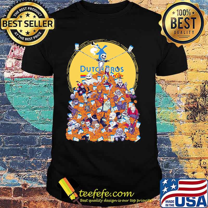 The nightmare cartoon characters dutch bros logo pumpkins shirt