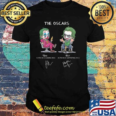 The oscars joker 92nd actor in a leading role 81st actor in a supporting role signatures shirt