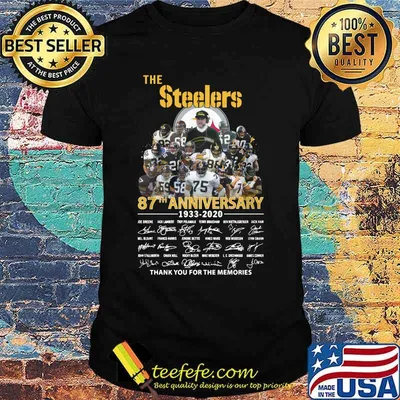 The pittsburgh steelers 87th anniversary 1933 2020 thank you for the memories signatures shirt