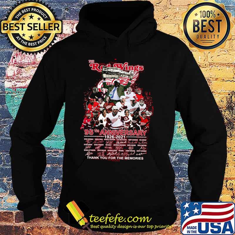 The red wings 95th anniversary 1926 2020 thank you for the memories signatures s Hoodie The red wings 95th anniversary 1926 2020 thank you for the memories signatures s Hoodie