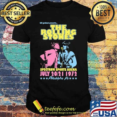The rolling stones band bill graham presents spectrum sports arena shirt