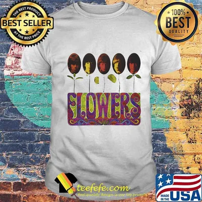The rolling stones band members flowers shirt