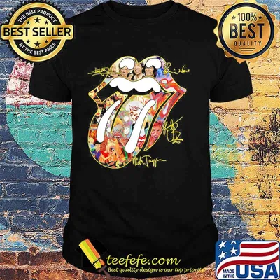The rolling stones members signatures shirt