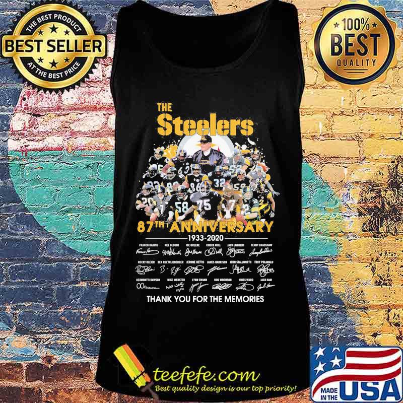 The steelers 87th anniversary 1933 2020 thank you for the memories signatures s Tank top The steelers 87th anniversary 1933 2020 thank you for the memories signatures s Tank top