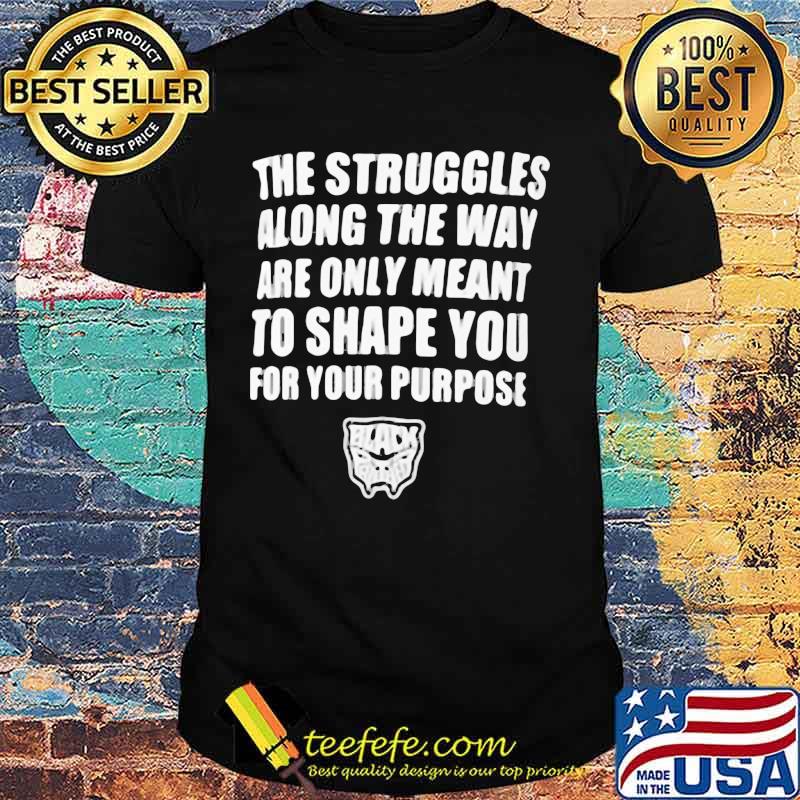 The struggles along the way are only meant to shape you for your purpose black panther rip chadwick 1976 2020 shirt