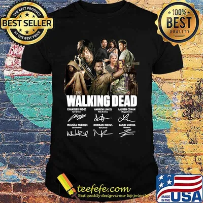 The walking dead movie characters signatures shirt