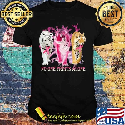 Tigers no one fights alone cancer awareness shirt