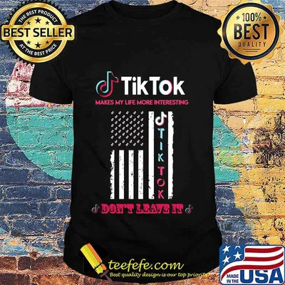 TikTok makes my life more interesting don't leave it American Flag shirt