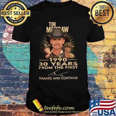Tim mcgraw 1990 30 years for the first thank and continue signature shirt