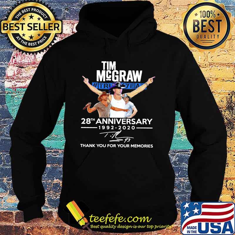 Tim mcgraw 28th anniversary 1992 2020 thank you for the memories signatures s Hoodie Tim mcgraw 28th anniversary 1992 2020 thank you for the memories signatures s Hoodie