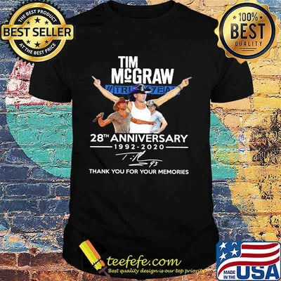 Tim mcgraw 28th anniversary 1992 2020 thank you for the memories signatures shirt