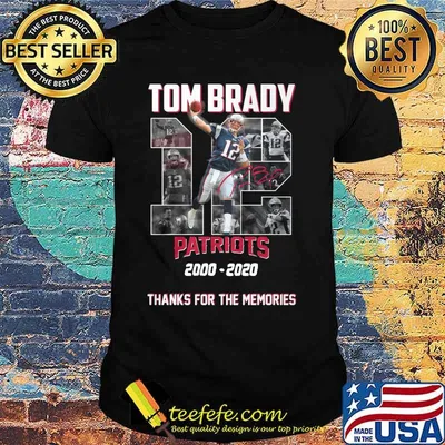 Tom brady 12 new england patriots 2000 2020 thank you for the memories signature shirt