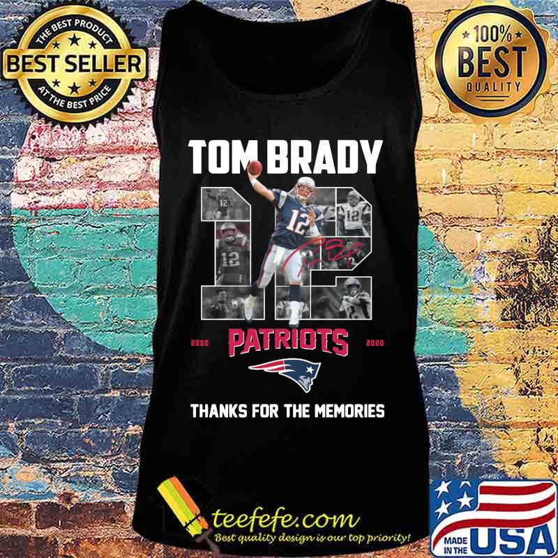 Tom brady 12 new england patriots football team 2000 2020 super bowl champion thank you for the memories signature s Tank top Tom brady 12 new england patriots football team 2000 2020 super bowl champion thank you for the memories signature s Tank top