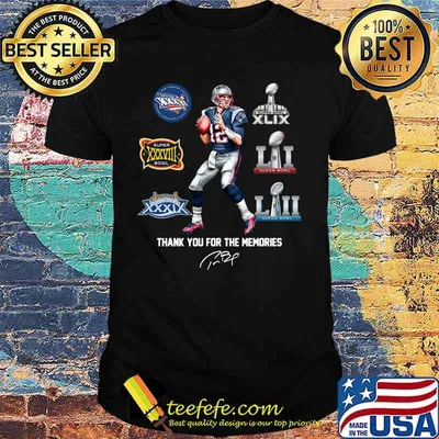 Tom brady new england patriots champions thank you for the memories signature shirt