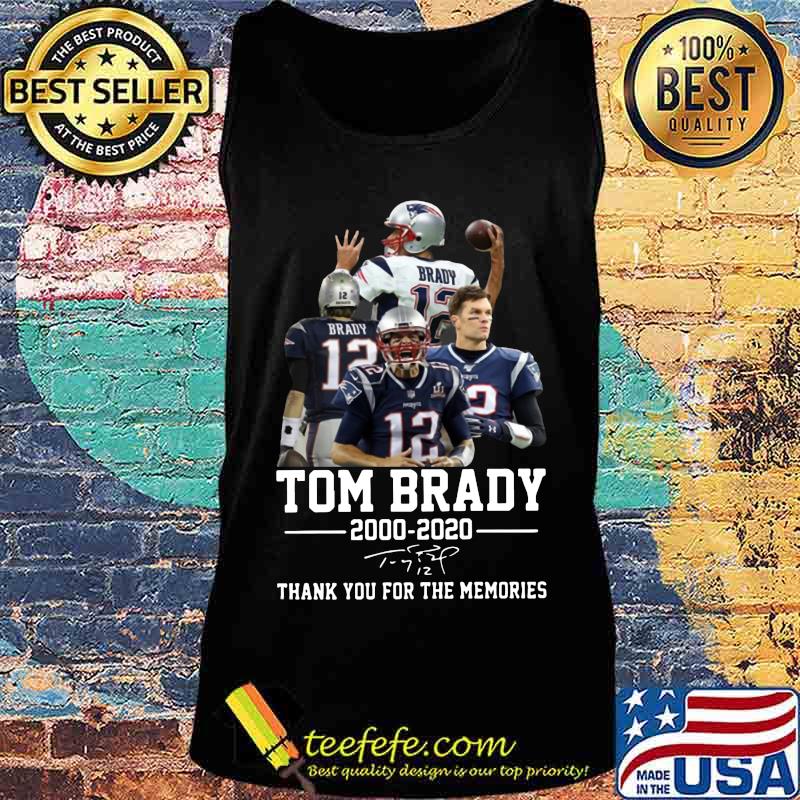 Tom brady new england patriots football 2000 2020 20 thank you for the memories signature s Tank top Tom brady new england patriots football 2000 2020 20 thank you for the memories signature s Tank top