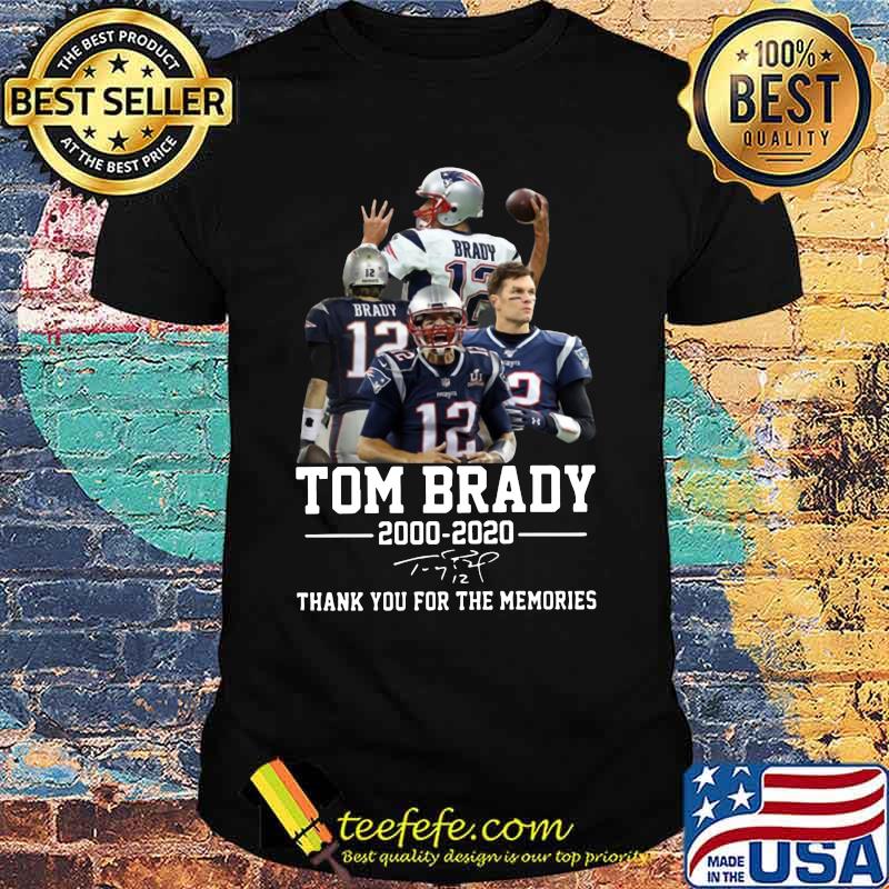 Tom brady new england patriots football 2000 2020 20 thank you for the memories signature shirt Tom brady new england patriots football 2000 2020 20 thank you for the memories signature shirt