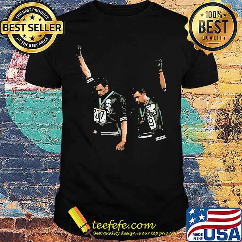 Tommie smith john carlos and the 1968 black power salute shirt