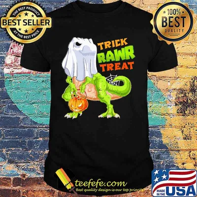 TRICK RAWR TREAT DINOSAUR PUMPKIN HALLOWEEN SHIRT