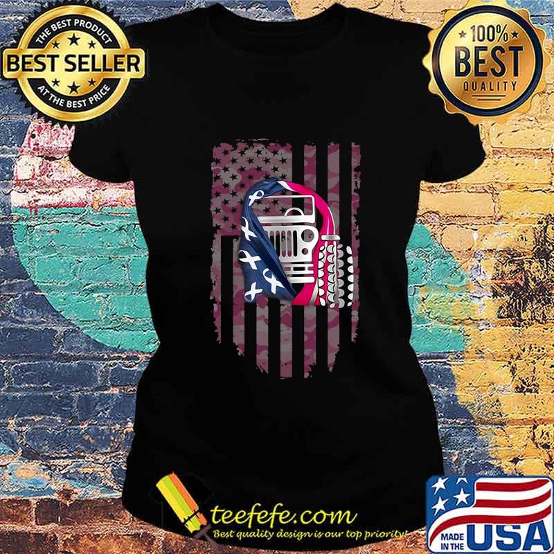 Truck cancer awareness american flag independence day s Ladies tee Truck cancer awareness american flag independence day s Ladies tee