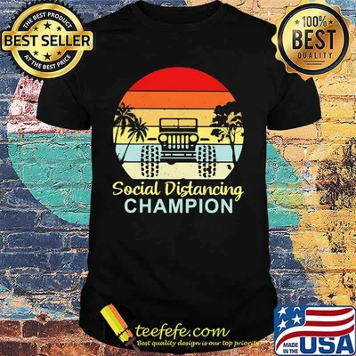 Truck Social Distancing Champion vintage retro shirt
